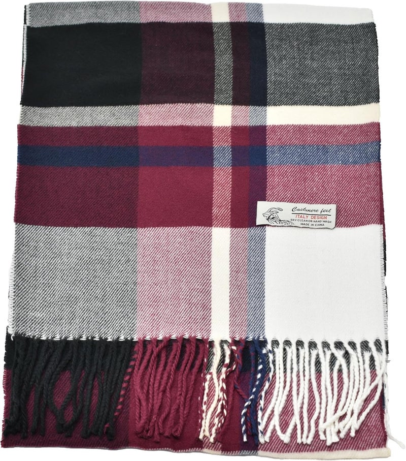 Glory Max Classic Plaid Striped Luxurious Checked Pattern Winter Scarf For Men Women Soft Cashmere Feel 72"x12" - Image 3
